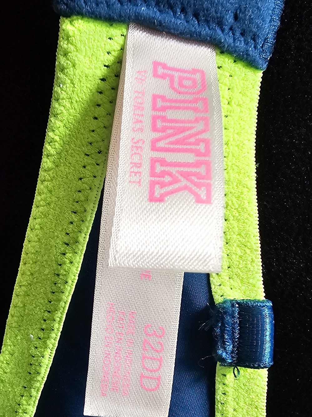 PINK Victoria's Secret Turquoise Bra with Blue Straps - Picture 6 of 8
